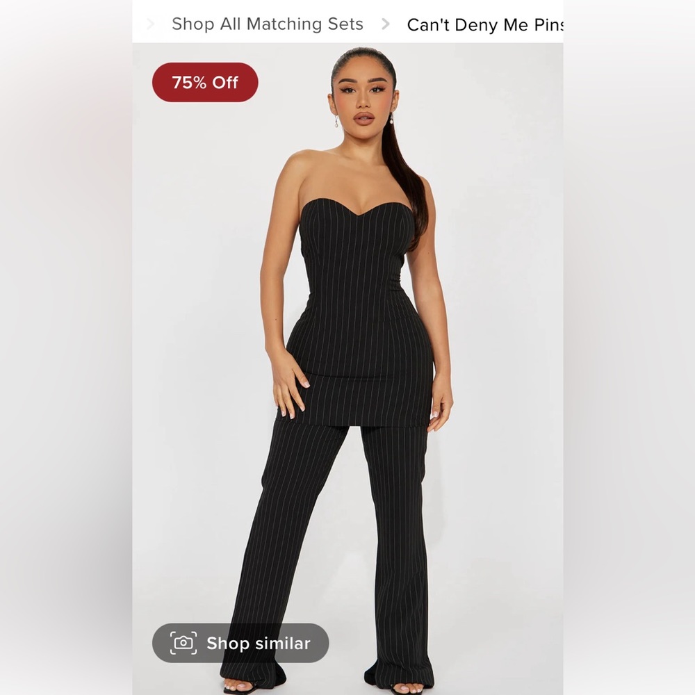 Brand New w/tags!!! FashionNova Pinstripe Pantsuit